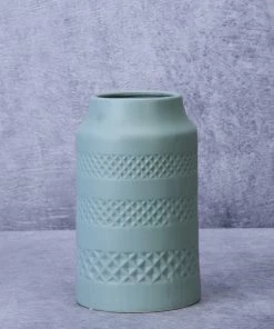 The-Golden-Triangle-India Cora Mint Green Ceramic Vase