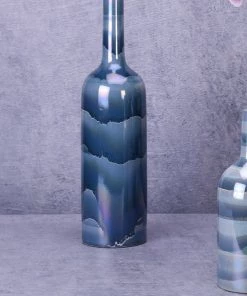 The-Golden-Triangle-India Vases Moana Ceramic Blue Vase