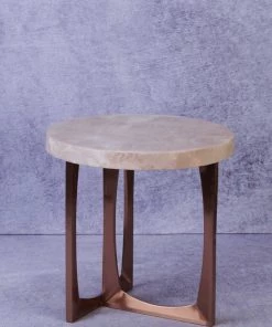 The-Golden-Triangle-India Furniture Unico - Marble And Metal Side Table