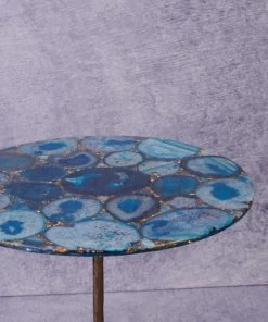 The-Golden-Triangle-India Piedra - Agate Stone Side Table Furniture