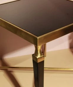 The-Golden-Triangle-India Sencillo - Glass And Metal Side Table
