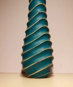The-Golden-Triangle-India Origami Wooden Vases - Curvy Teal