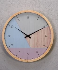 The-Golden-Triangle-India Yuko Wooden Wallclock - Five Tone