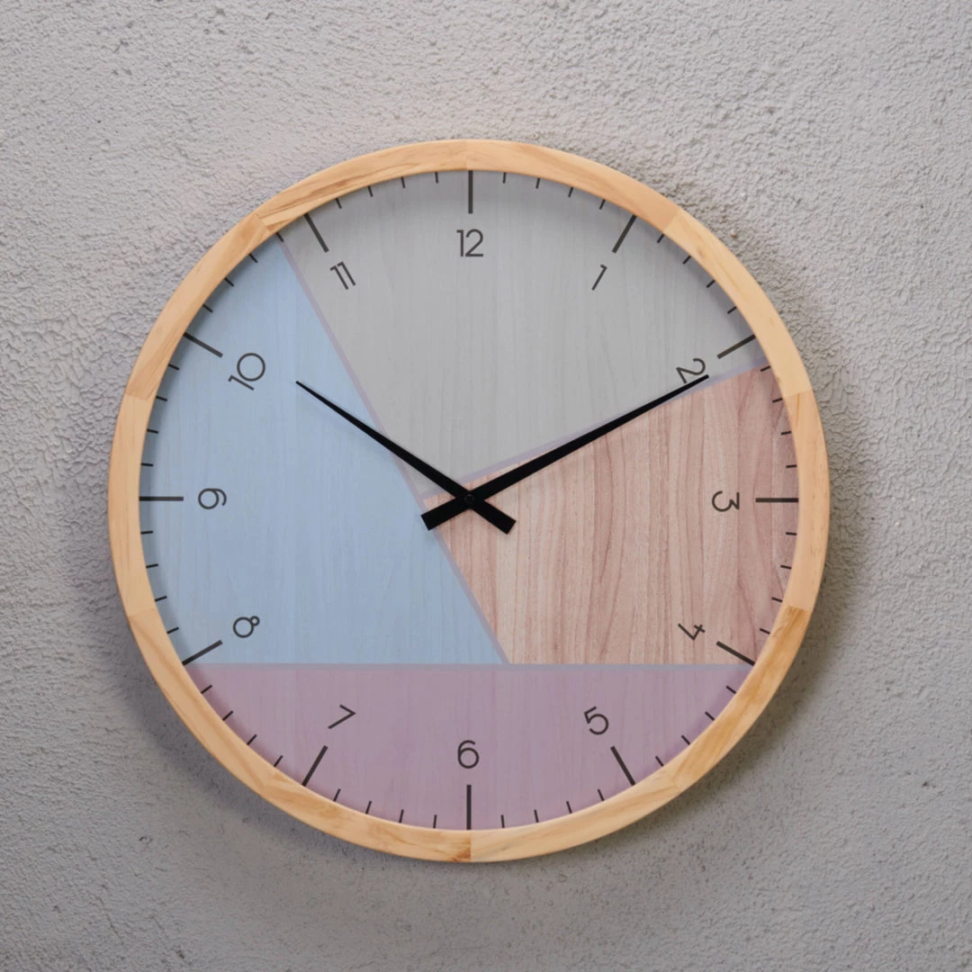 The-Golden-Triangle-India Yuko Wooden Wallclock - Five Tone 3 The-Golden-Triangle-India Yuko Wooden Wallclock - Five Tone