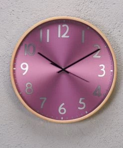 The-Golden-Triangle-India Sale Nami Pink Tone Wooden Wallclock