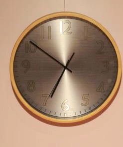 The-Golden-Triangle-India Nami Blue Tone Wooden Wallclock