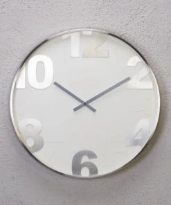 The-Golden-Triangle-India Etsu Silver Wallclock - White Grain Face Sale