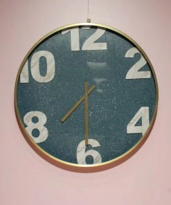 The-Golden-Triangle-India Sale Nam Silver Wallclock - Blue Face