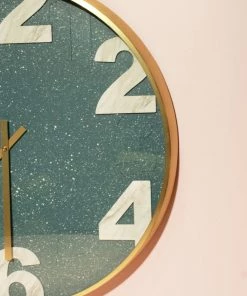 The-Golden-Triangle-India Sale Nam Silver Wallclock - Blue Face