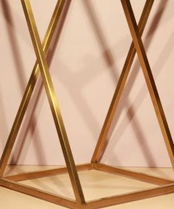 The-Golden-Triangle-India Furniture Vidrio - Glass And Metal End Table