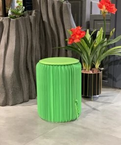 The-Golden-Triangle-India Sale Nadide Foldable Cardboard Pouffe Green