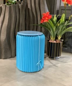 The-Golden-Triangle-India Nadide Foldable Cardboard Pouffe Blue Sale