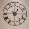 The Golden Triangle India Amargo - Roman Wall Clock - Double Rim - 24 Inch - Silver Sale 2 The Golden Triangle India Amargo - Roman Wall Clock - Double Rim - 24 Inch - Silver Sale