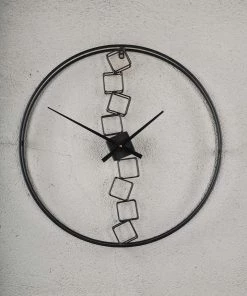 The Golden Triangle India Sale Javiera - Metal With Cubes Wall Clock