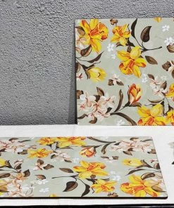 The-Golden-Triangle-India Tableware Summer Floral Wooden Placemats (Set Of 2)
