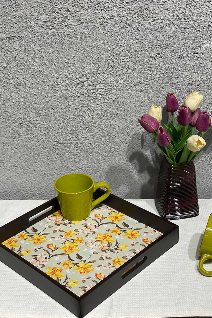 The-Golden-Triangle-India Summer Floral Wooden Square Tray 3 The-Golden-Triangle-India Summer Floral Wooden Square Tray