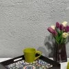 The-Golden-Triangle-India Moroccan Mosaic Wooden Tray - Square Tableware