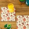 The-Golden-Triangle-India Flourish Tile Wooden Trivets (Set Of 2) Tableware