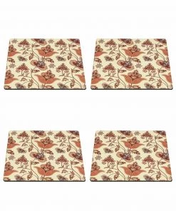 The-Golden-Triangle-India Flourish Tile Wooden Trivets (Set Of 2) Tableware