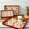 The-Golden-Triangle-India Tableware Flourish Tile Wooden Tray