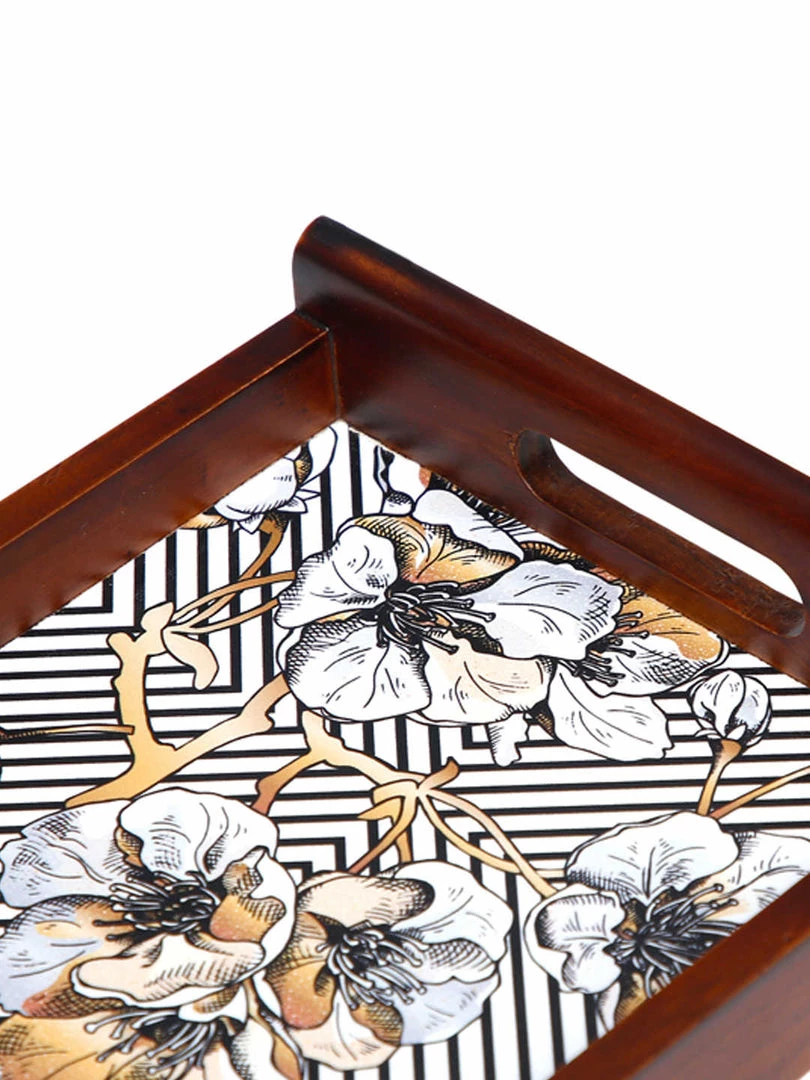 The-Golden-Triangle-India Modern Geometric Floral Wooden Tray 5 The-Golden-Triangle-India Modern Geometric Floral Wooden Tray