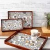The-Golden-Triangle-India Modern Geometric Floral Wooden Tray