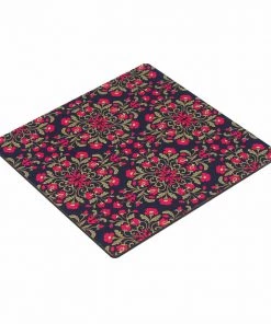 The-Golden-Triangle-India Floral Ornament Wooden Trivets (set Of 2) Tableware