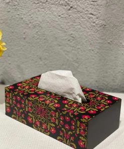 The-Golden-Triangle-India Floral Ornament Tissue Box Tableware
