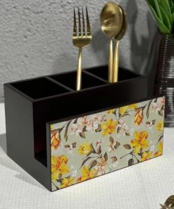 The-Golden-Triangle-India Summer Floral Cutlery Holder
