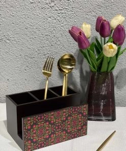 The-Golden-Triangle-India Tableware Floral Ornament Cutlery Holder