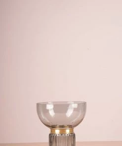 The-Golden-Triangle-India Vases Cece Glass Vase - Smoke