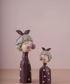 The-Golden-Triangle-India Olivia | Bubble Gum Girl Figurine - Purple