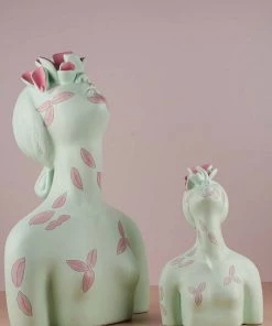 The-Golden-Triangle-India Antheia | Flower Eyes Figurine - Mint Green