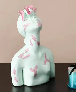 The-Golden-Triangle-India Antheia | Flower Eyes Figurine - Mint Green