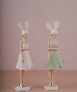 The-Golden-Triangle-India Sale Sophia | Bunny Ears Girl Figurine - White