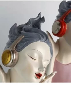 The-Golden-Triangle-India Olivia | Headphone Girl Figurine - Blue
