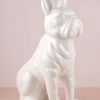 The-Golden-Triangle-India Artefacts Perro - Bulldog Figurine - White