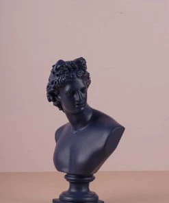 The-Golden-Triangle-India Roma - Roman Bust Sculpture Of A Man - Blue