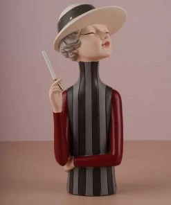 The-Golden-Triangle-India Olivia | Cigar Girl Figurine - Grey Sale