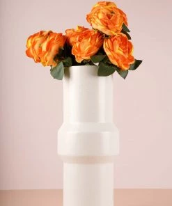 The-Golden-Triangle-India Vases Vico White Ceramic Vase