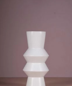 The-Golden-Triangle-India Vin White Ceramic Vase