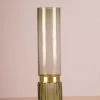 The-Golden-Triangle-India Carl Cylindrical Glass Vase - Green