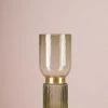 The-Golden-Triangle-India Cara Cylindrical Glass Vase - Green