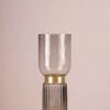 The-Golden-Triangle-India Cara Cylindrical Glass Vase - Smoke