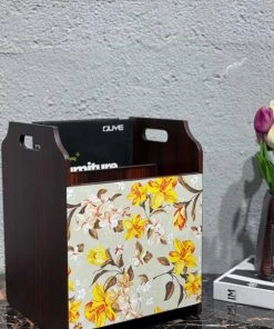The-Golden-Triangle-India Tableware Summer Floral Wooden Magazine Rack