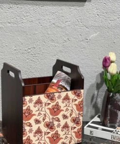 The-Golden-Triangle-India Flourish Tile Wooden Magazine Rack