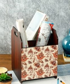 The-Golden-Triangle-India Flourish Tile Wooden Magazine Rack