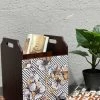 The-Golden-Triangle-India Tableware Modern Geometric Floral Wooden Magazine Rack