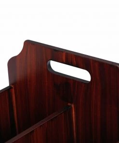 The-Golden-Triangle-India Tableware Floral Ornament Wooden Magazine Rack