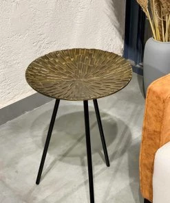 The-Golden-Triangle-India Raro - Side Table - Gold Furniture